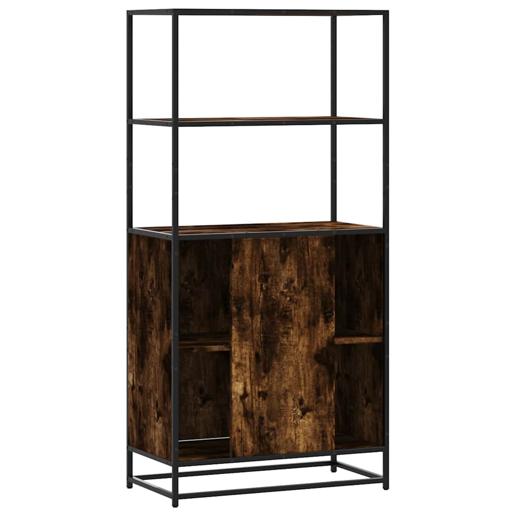 Highboard Καπνιστή δρυς 68x35x139 cm Κατασκευασμένο ξύλο