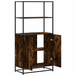 Highboard Καπνιστή δρυς 68x35x139 cm Κατασκευασμένο ξύλο