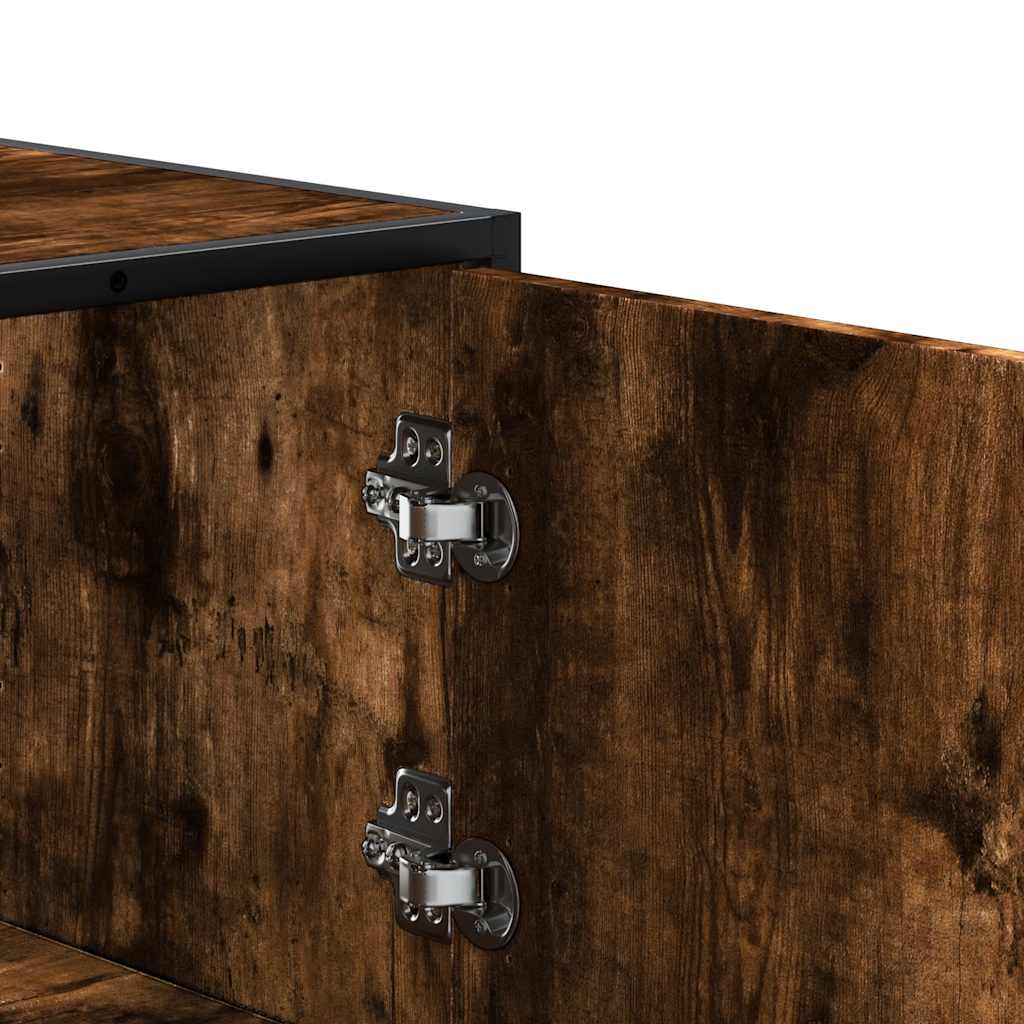 Highboard Καπνιστή δρυς 68x35x139 cm Κατασκευασμένο ξύλο