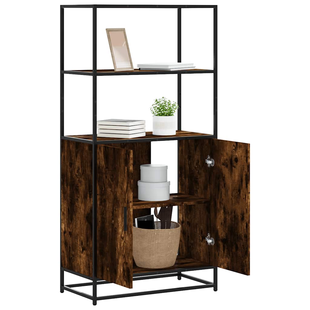 Highboard Καπνιστή δρυς 68x35x139 cm Κατασκευασμένο ξύλο