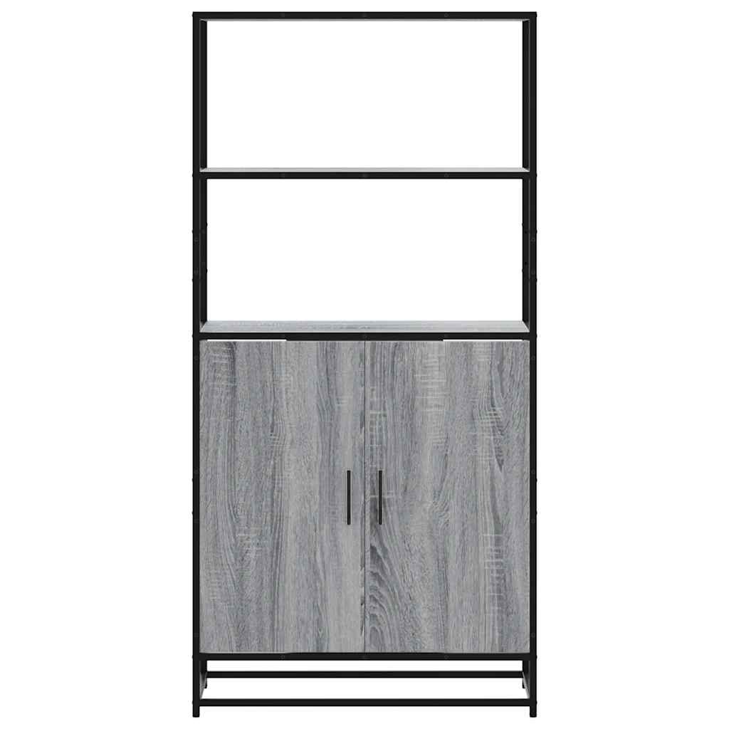 Highboard Grey Sonoma Κατασκευασμένο ξύλο και μέταλλο