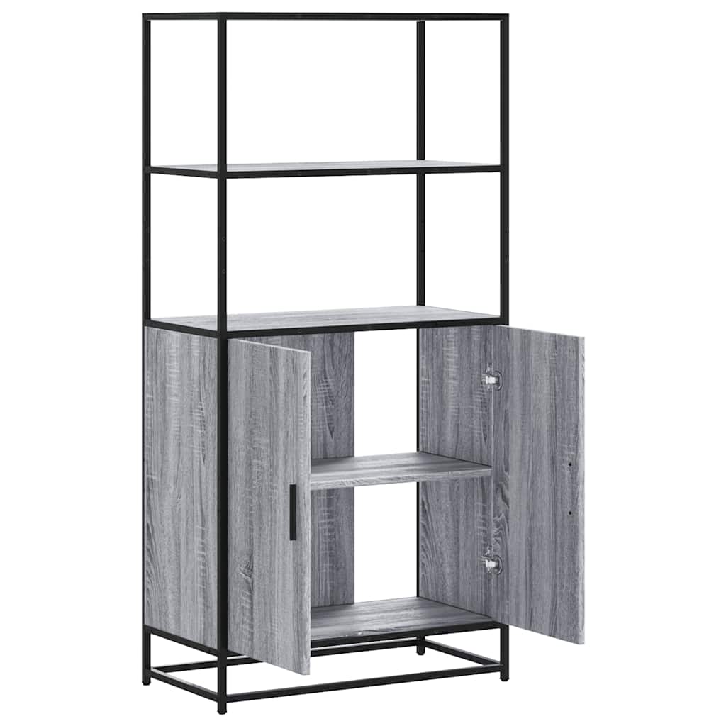 Highboard Grey Sonoma Κατασκευασμένο ξύλο και μέταλλο
