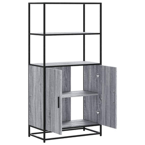 Highboard Grey Sonoma Κατασκευασμένο ξύλο και μέταλλο
