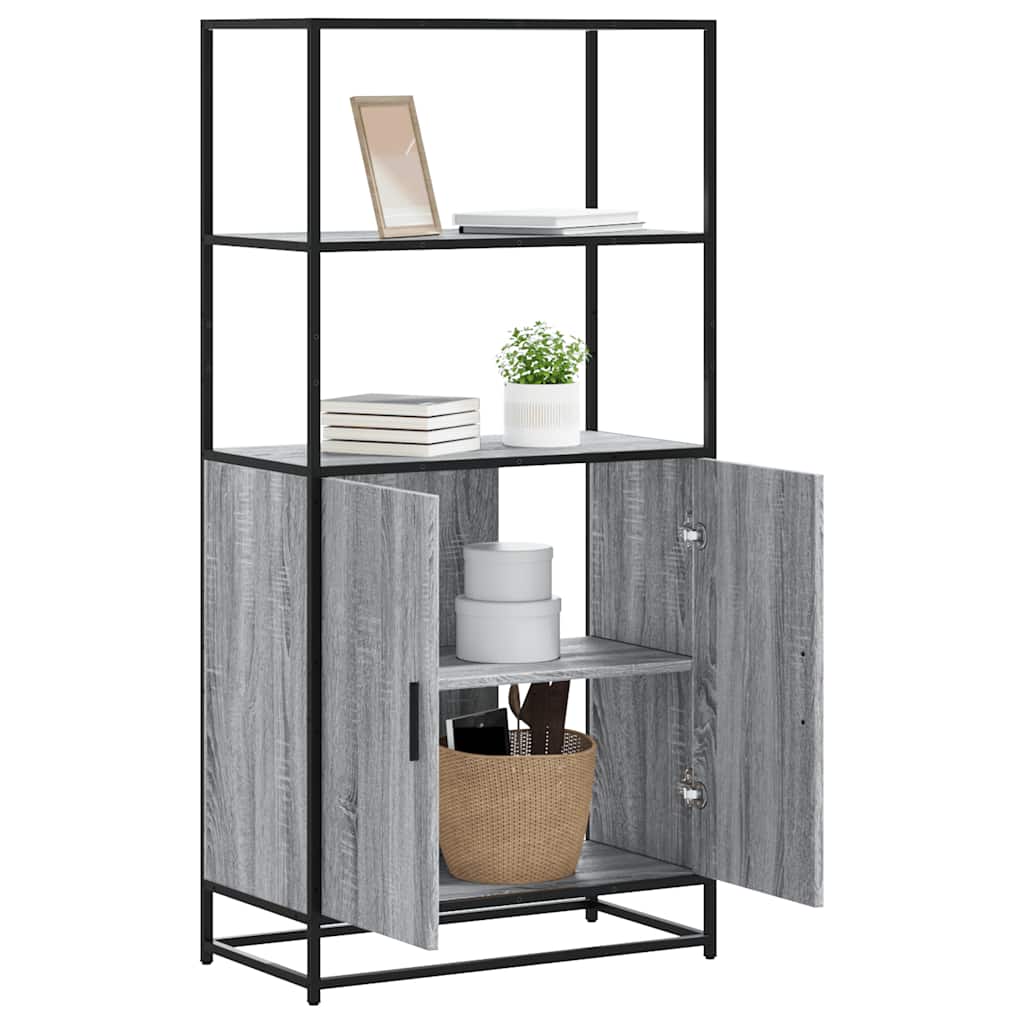 Highboard Grey Sonoma Κατασκευασμένο ξύλο και μέταλλο