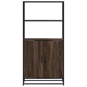 Highboard καφέ δρυς Κατασκευασμένο ξύλο και μέταλλο