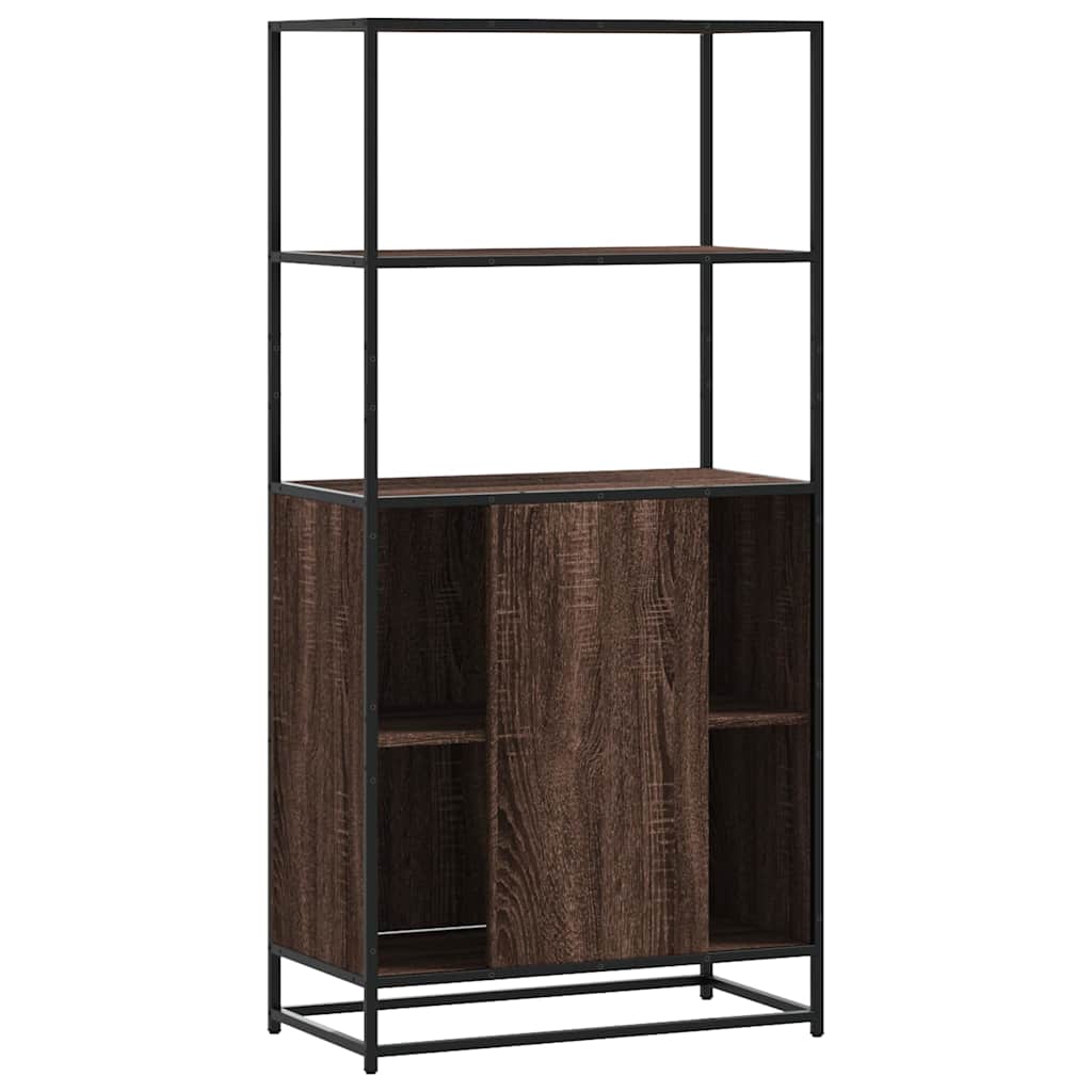 Highboard καφέ δρυς Κατασκευασμένο ξύλο και μέταλλο