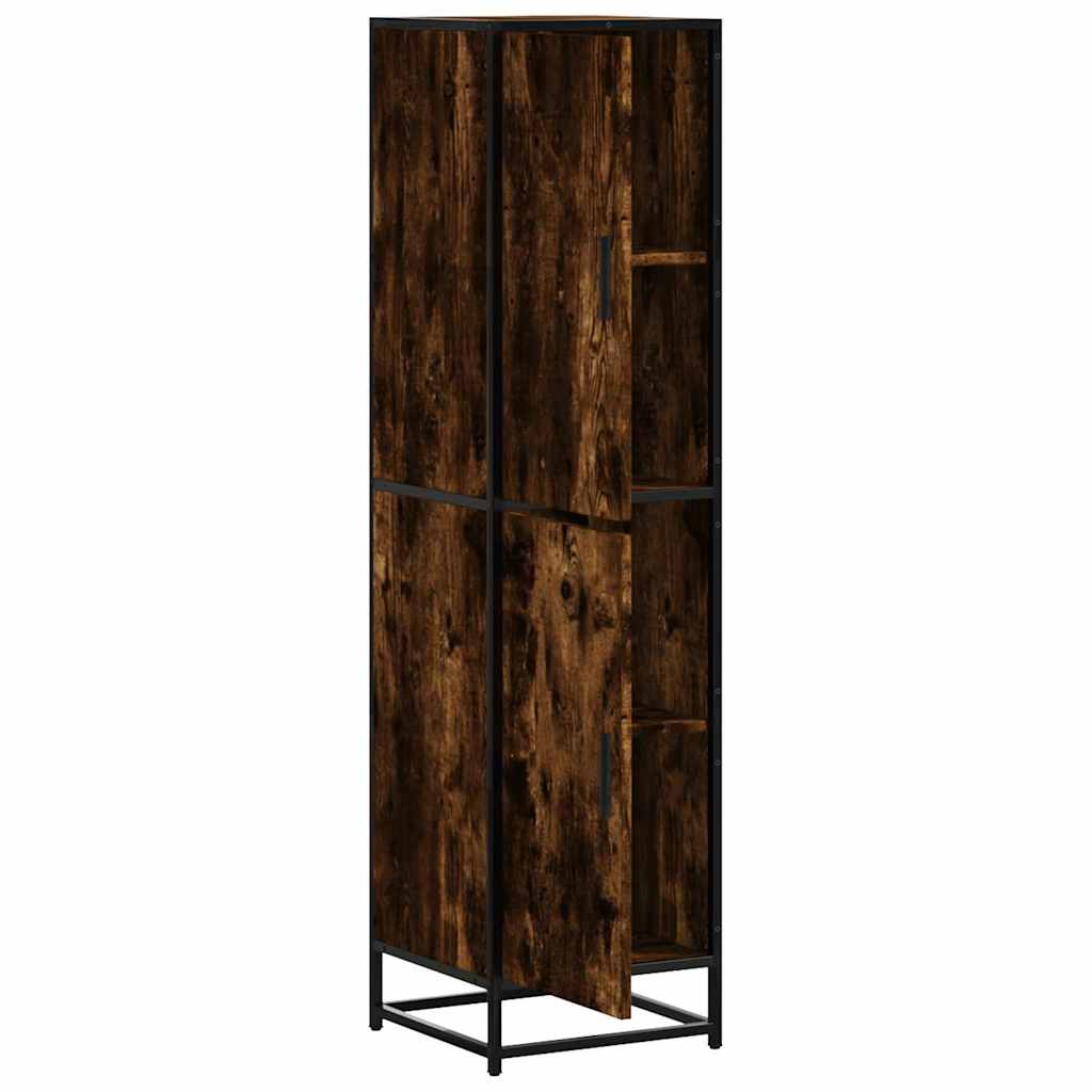 Highboard Καπνιστή δρυς Κατασκευασμένο ξύλο και μέταλλο