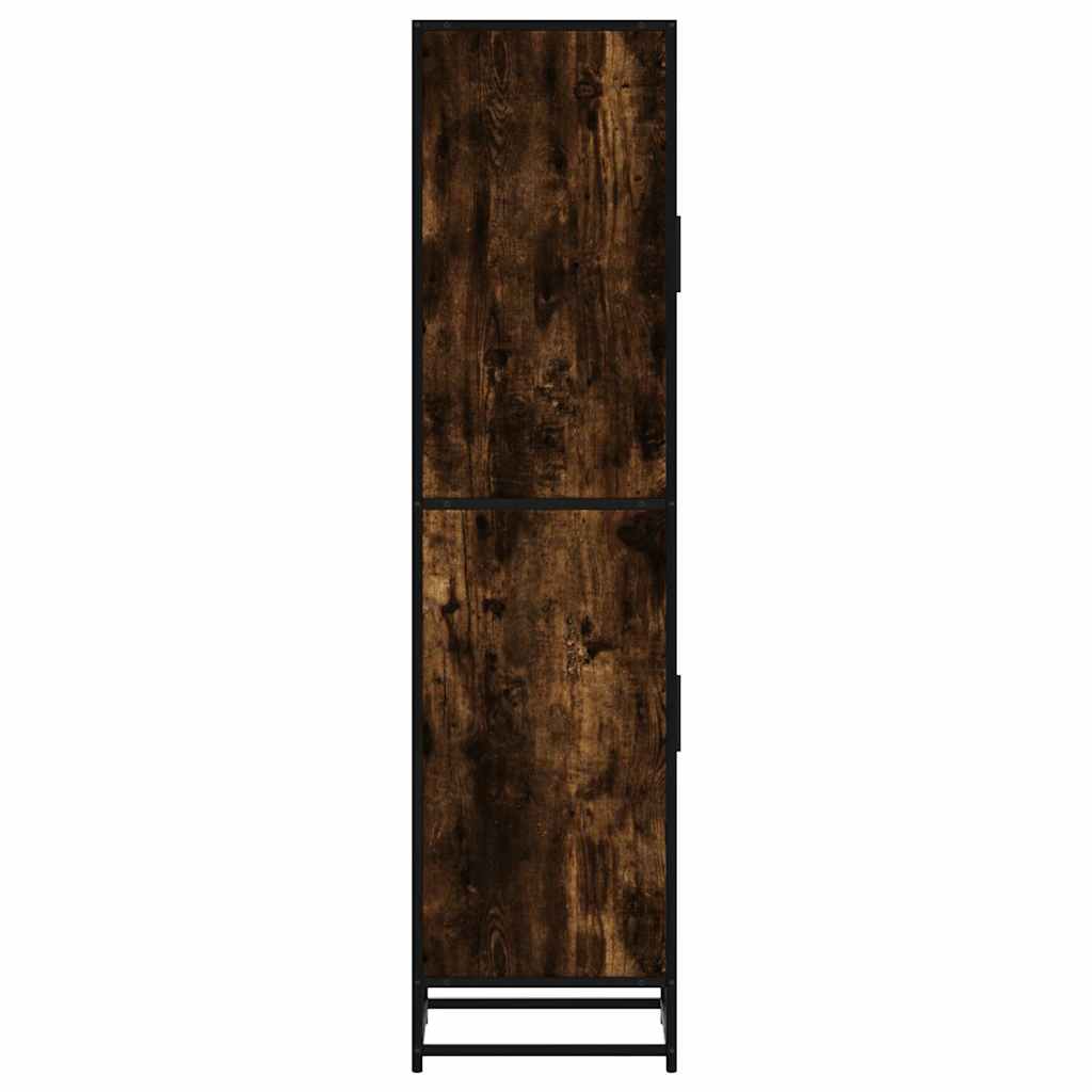 Highboard Καπνιστή δρυς Κατασκευασμένο ξύλο και μέταλλο