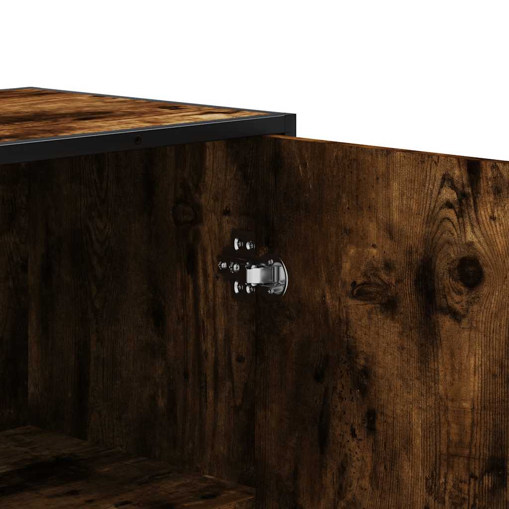 Highboard Καπνιστή δρυς Κατασκευασμένο ξύλο και μέταλλο