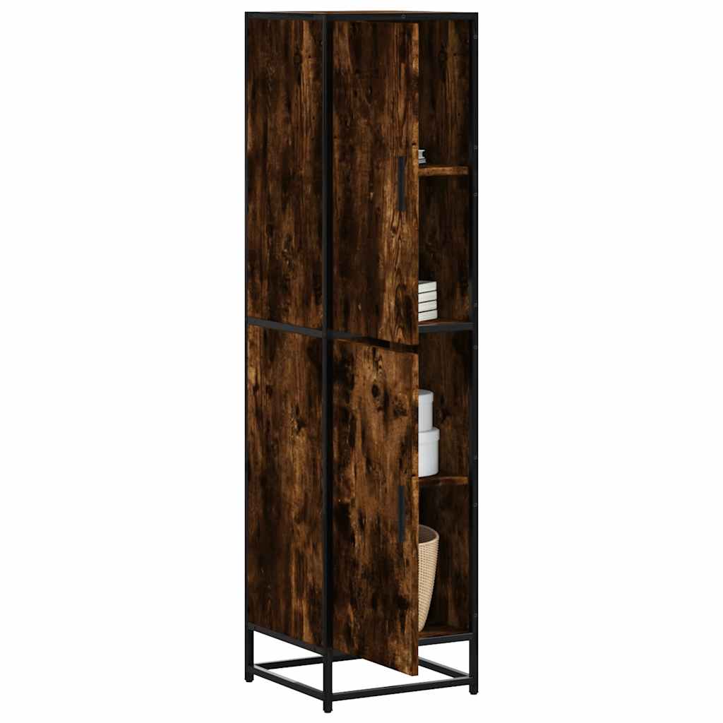 Highboard Καπνιστή δρυς Κατασκευασμένο ξύλο και μέταλλο