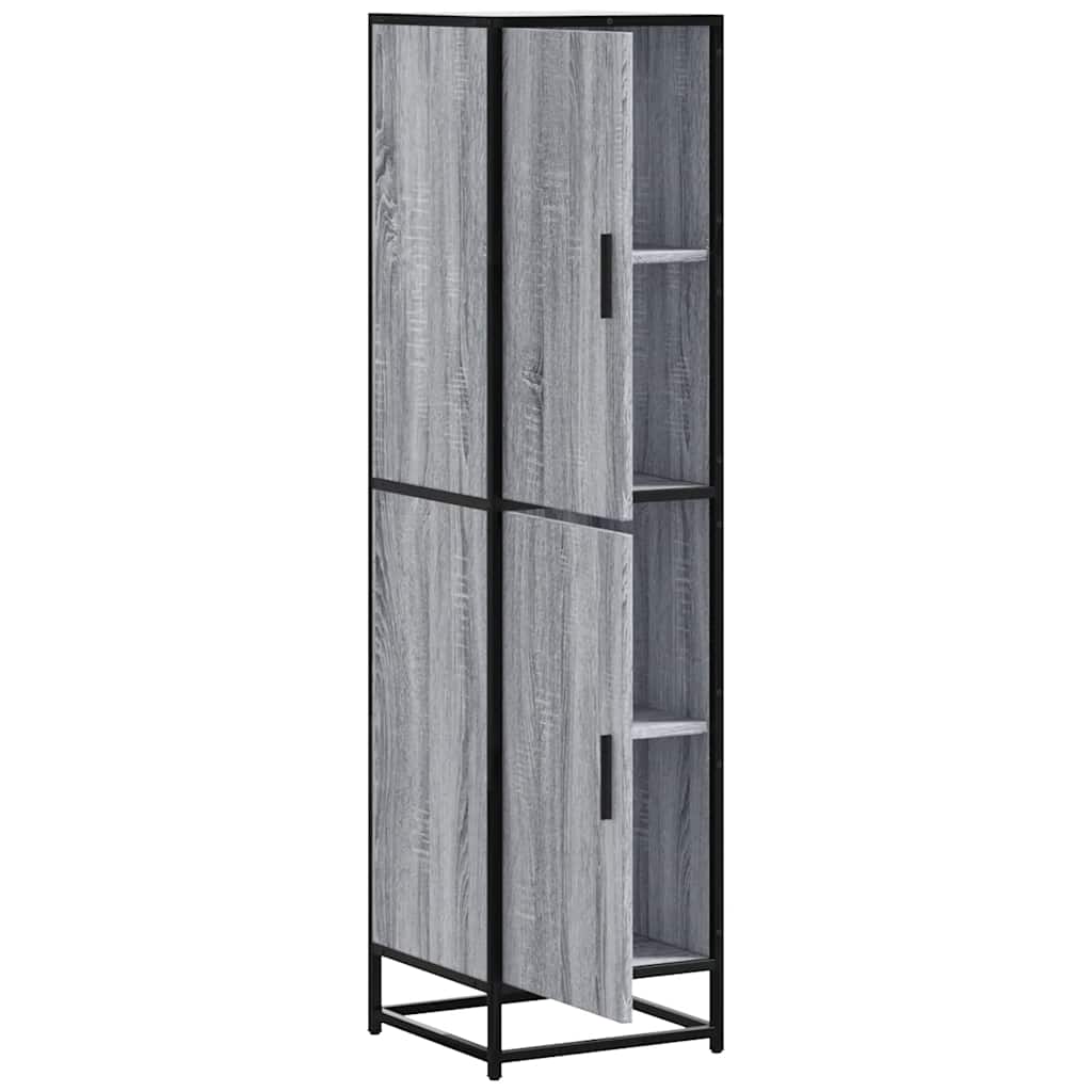 Highboard Grey Sonoma Κατασκευασμένο ξύλο και μέταλλο