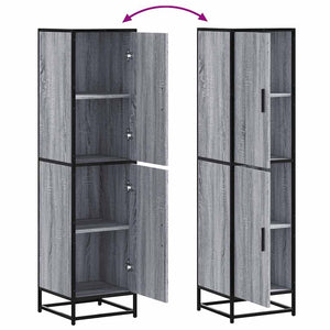 Highboard Grey Sonoma Κατασκευασμένο ξύλο και μέταλλο