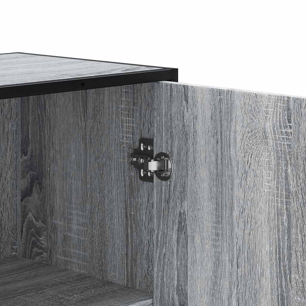 Highboard Grey Sonoma Κατασκευασμένο ξύλο και μέταλλο