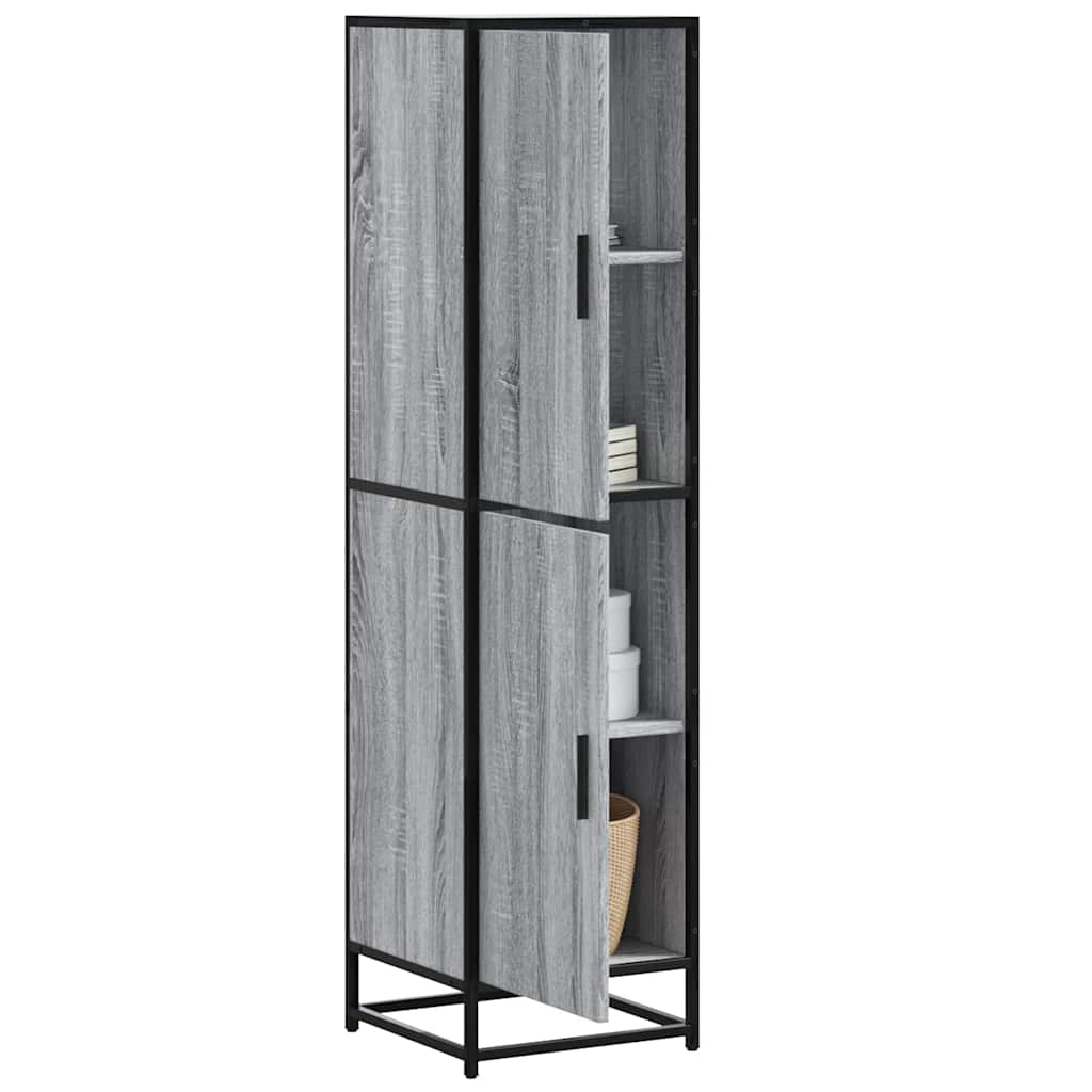 Highboard Grey Sonoma Κατασκευασμένο ξύλο και μέταλλο