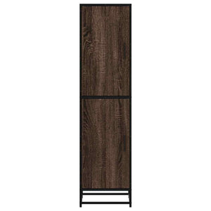 Highboard καφέ δρυς Κατασκευασμένο ξύλο και μέταλλο - Pakobazaar