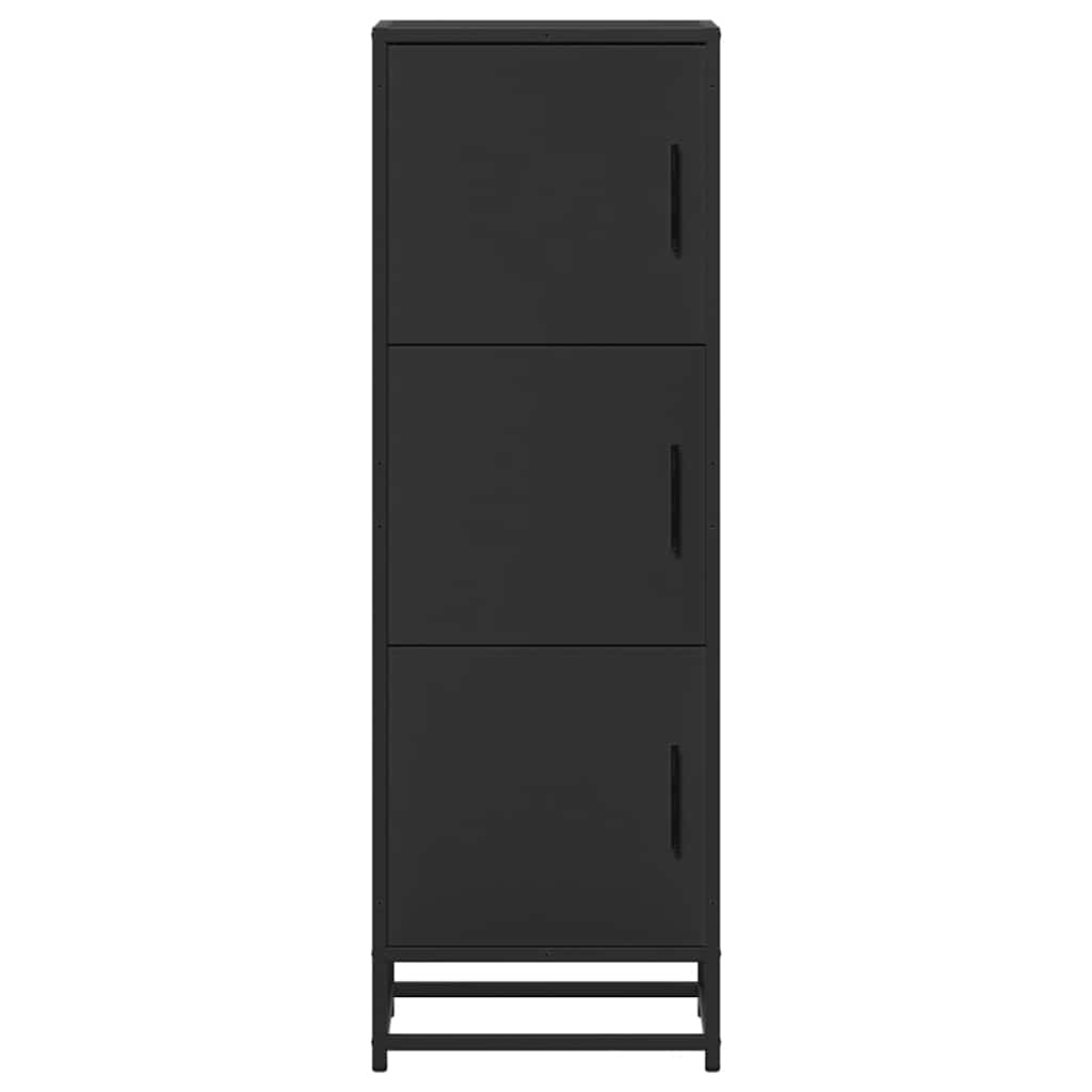 Ντουλάπι Μαύρο από 35,5x35x106,5 cm Επεξεργασμένο Ξύλο μέταλλο