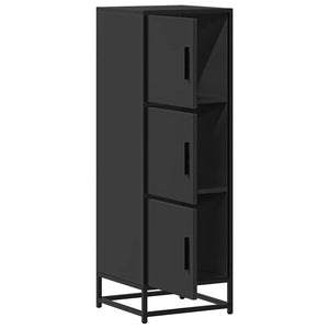 Ντουλάπι Μαύρο από 35,5x35x106,5 cm Επεξεργασμένο Ξύλο μέταλλο - Pakobazaar