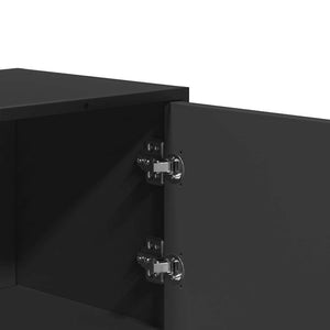Ντουλάπι Μαύρο από 35,5x35x106,5 cm Επεξεργασμένο Ξύλο μέταλλο - Pakobazaar