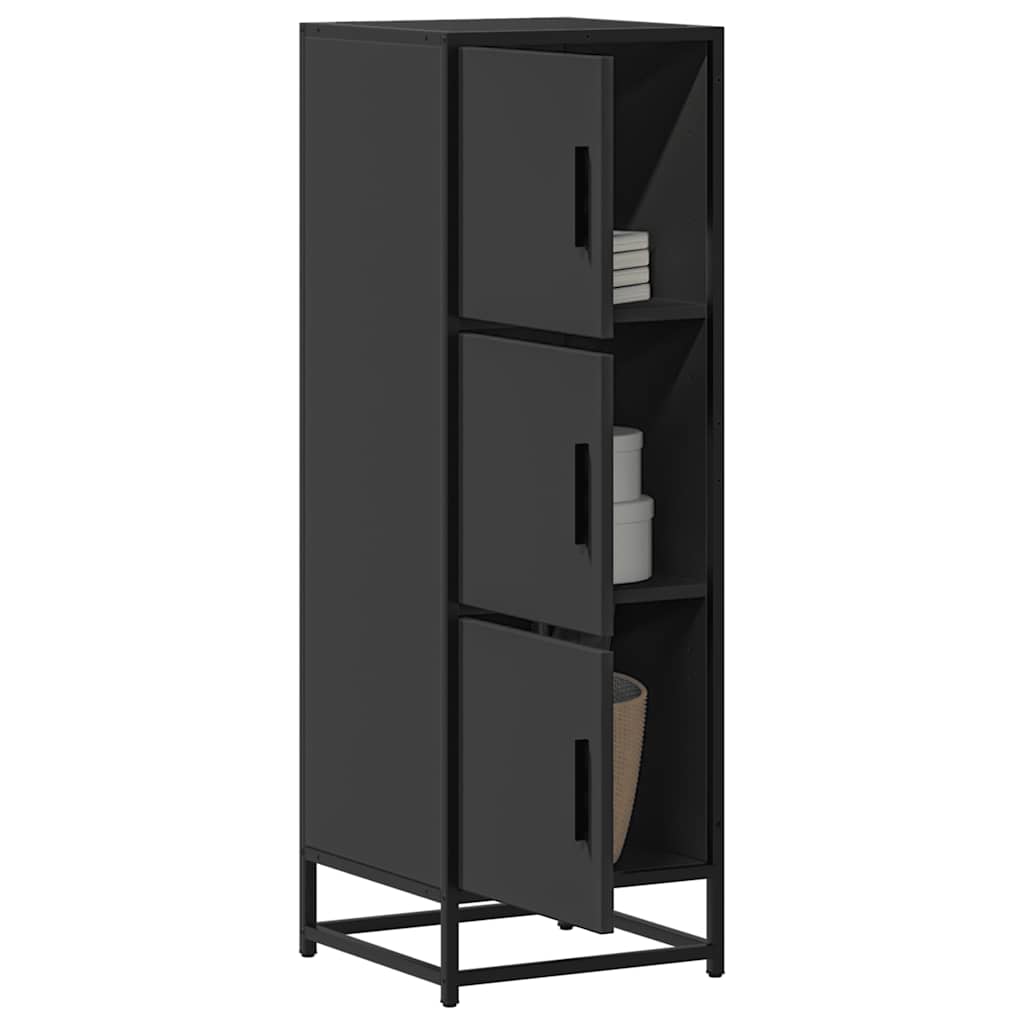 Ντουλάπι Μαύρο από 35,5x35x106,5 cm Επεξεργασμένο Ξύλο μέταλλο