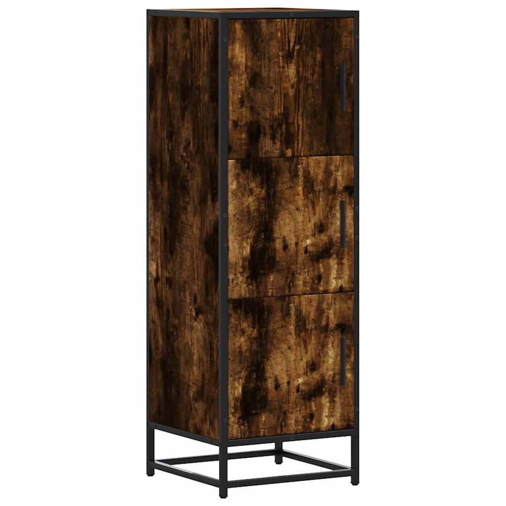 Highboard Καπνιστή δρυς 35,5x35x106,5 cm Κατασκευασμένο ξύλο