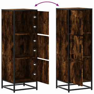 Highboard Καπνιστή δρυς 35,5x35x106,5 cm Κατασκευασμένο ξύλο - Pakobazaar