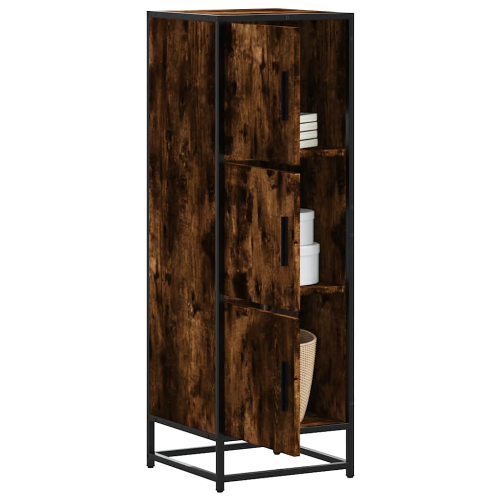 Highboard Καπνιστή δρυς 35,5x35x106,5 cm Κατασκευασμένο ξύλο