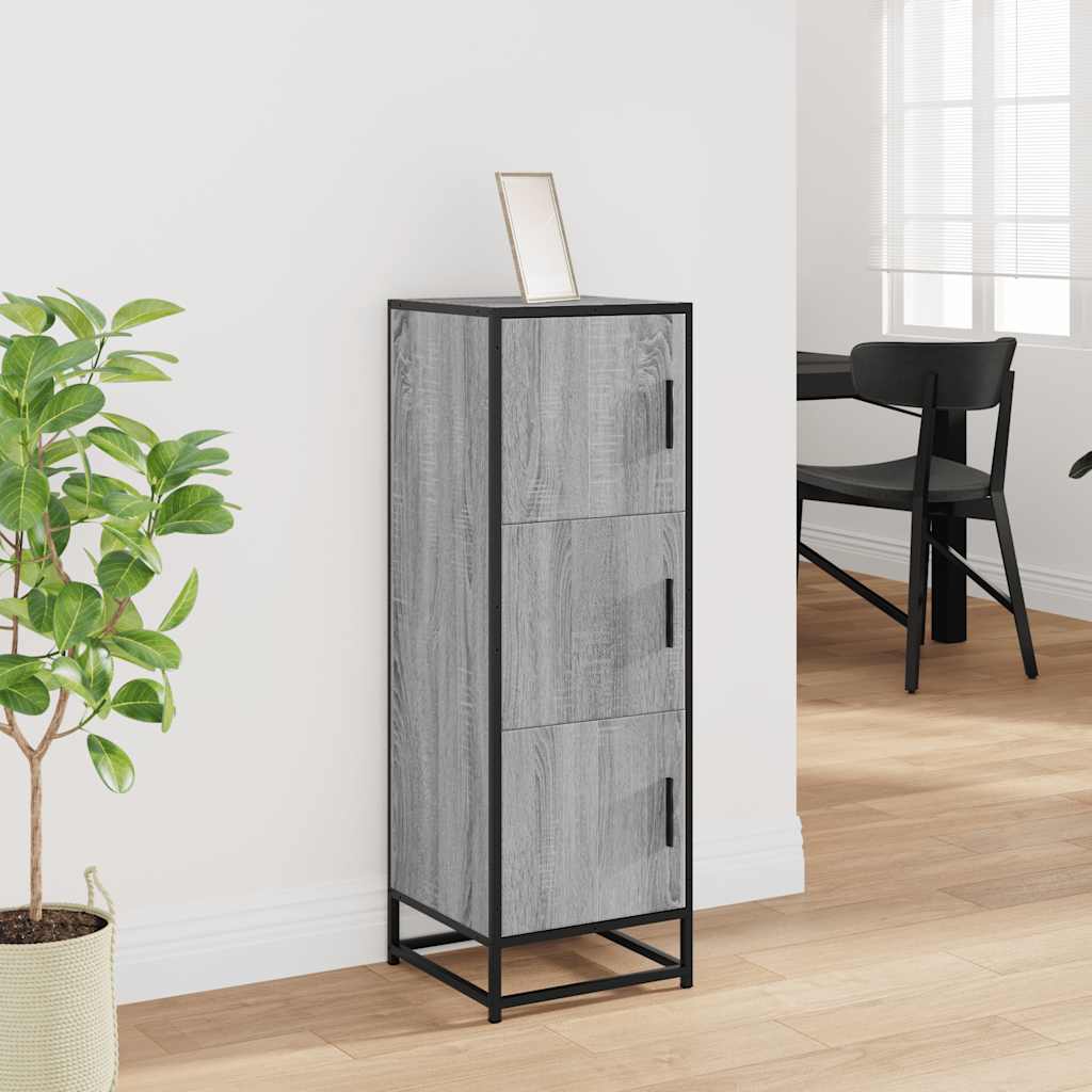 Highboard Grey Sonoma Κατασκευασμένο ξύλο και μέταλλο