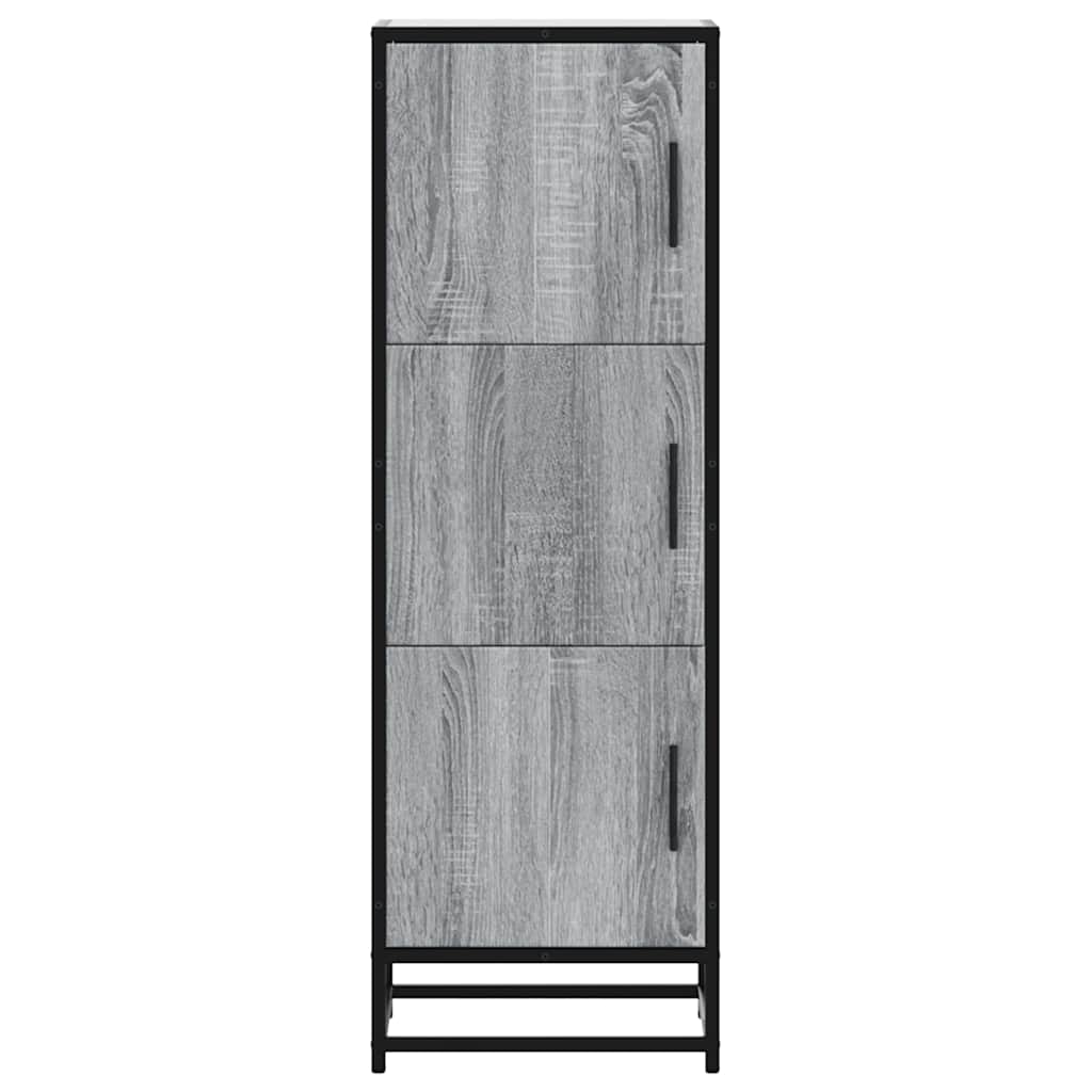 Highboard Grey Sonoma Κατασκευασμένο ξύλο και μέταλλο