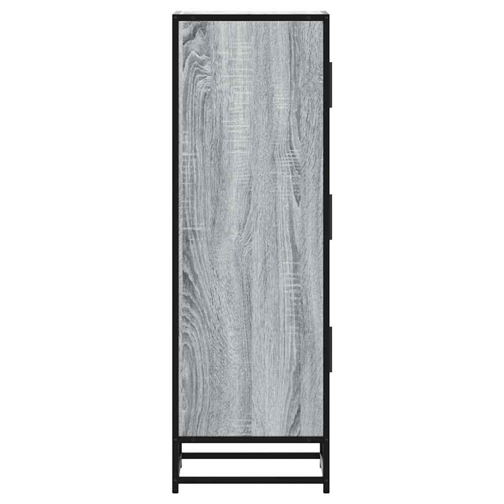 Highboard Grey Sonoma Κατασκευασμένο ξύλο και μέταλλο