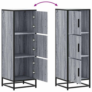 Highboard Grey Sonoma Κατασκευασμένο ξύλο και μέταλλο - Pakobazaar
