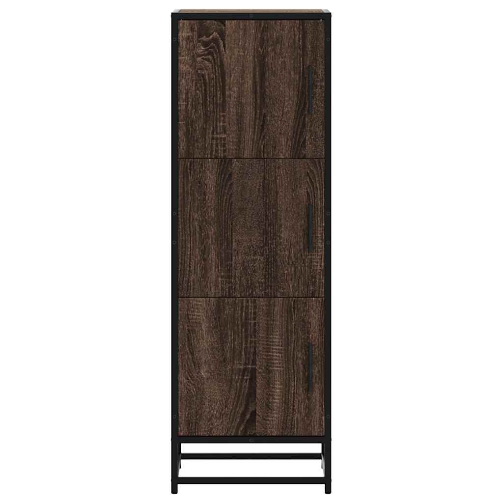 Highboard καφέ δρυς Κατασκευασμένο ξύλο και μέταλλο - Pakobazaar