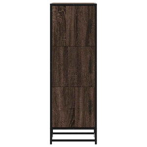 Highboard καφέ δρυς Κατασκευασμένο ξύλο και μέταλλο - Pakobazaar