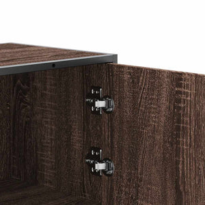 Highboard καφέ δρυς Κατασκευασμένο ξύλο και μέταλλο - Pakobazaar