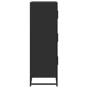 Ντουλάπι Μαύρο από 68x35x106,5 cm Επεξεργασμένο Ξύλο μέταλλο - Pakobazaar