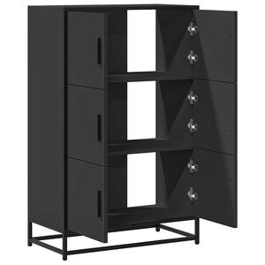 Ντουλάπι Μαύρο από 68x35x106,5 cm Επεξεργασμένο Ξύλο μέταλλο - Pakobazaar