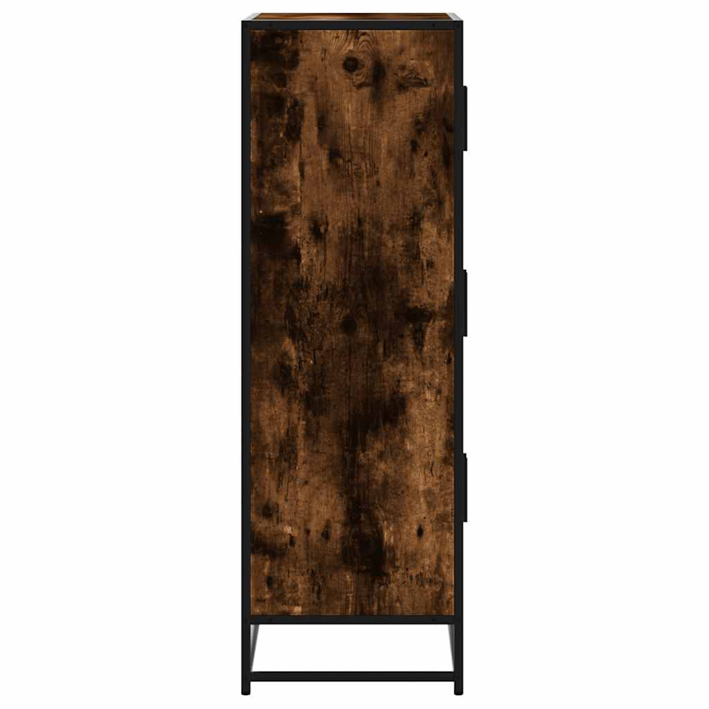 Highboard Καπνιστή δρυς 68x35x106,5 cm Κατασκευασμένο ξύλο - Pakobazaar