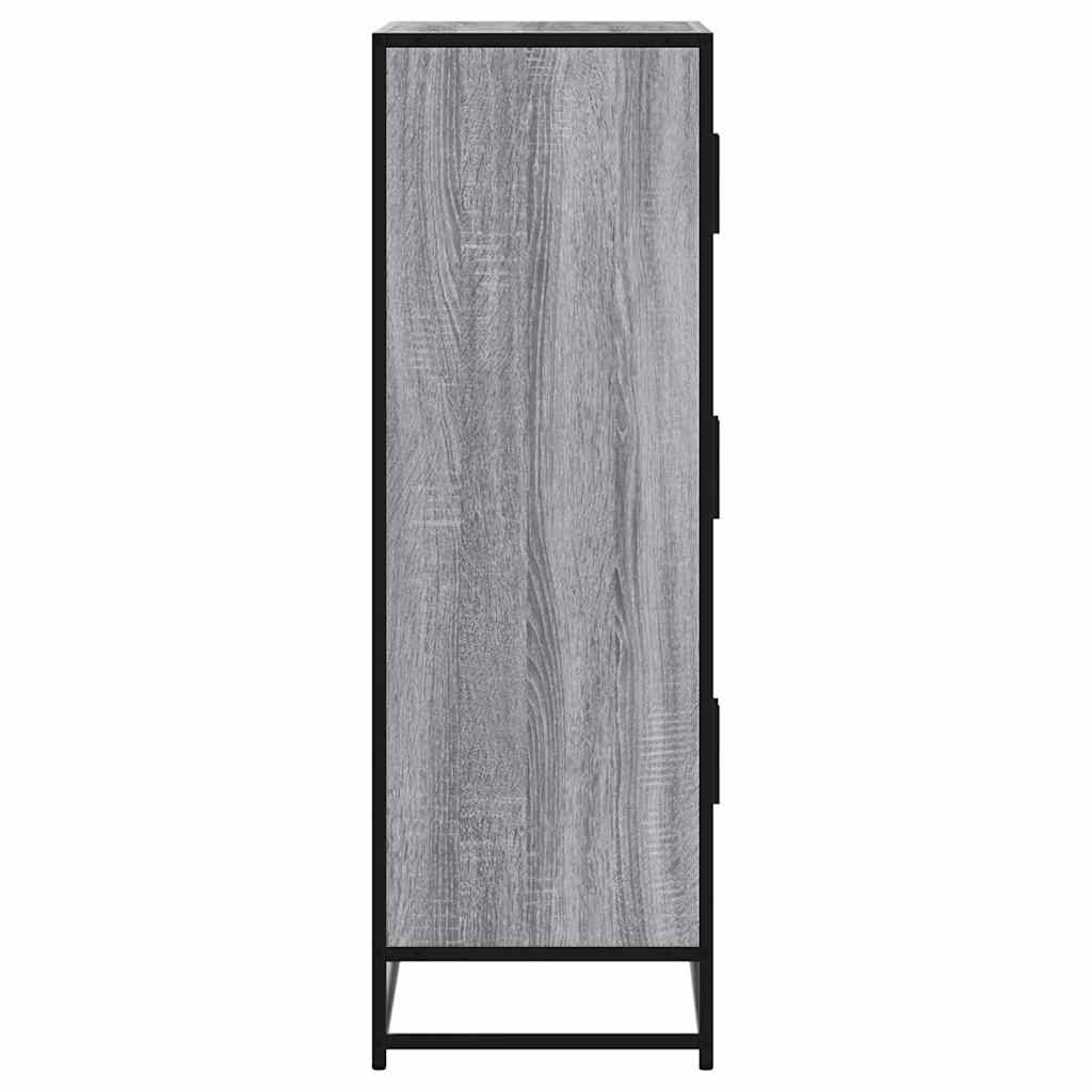 Highboard Grey Sonoma Κατασκευασμένο ξύλο και μέταλλο
