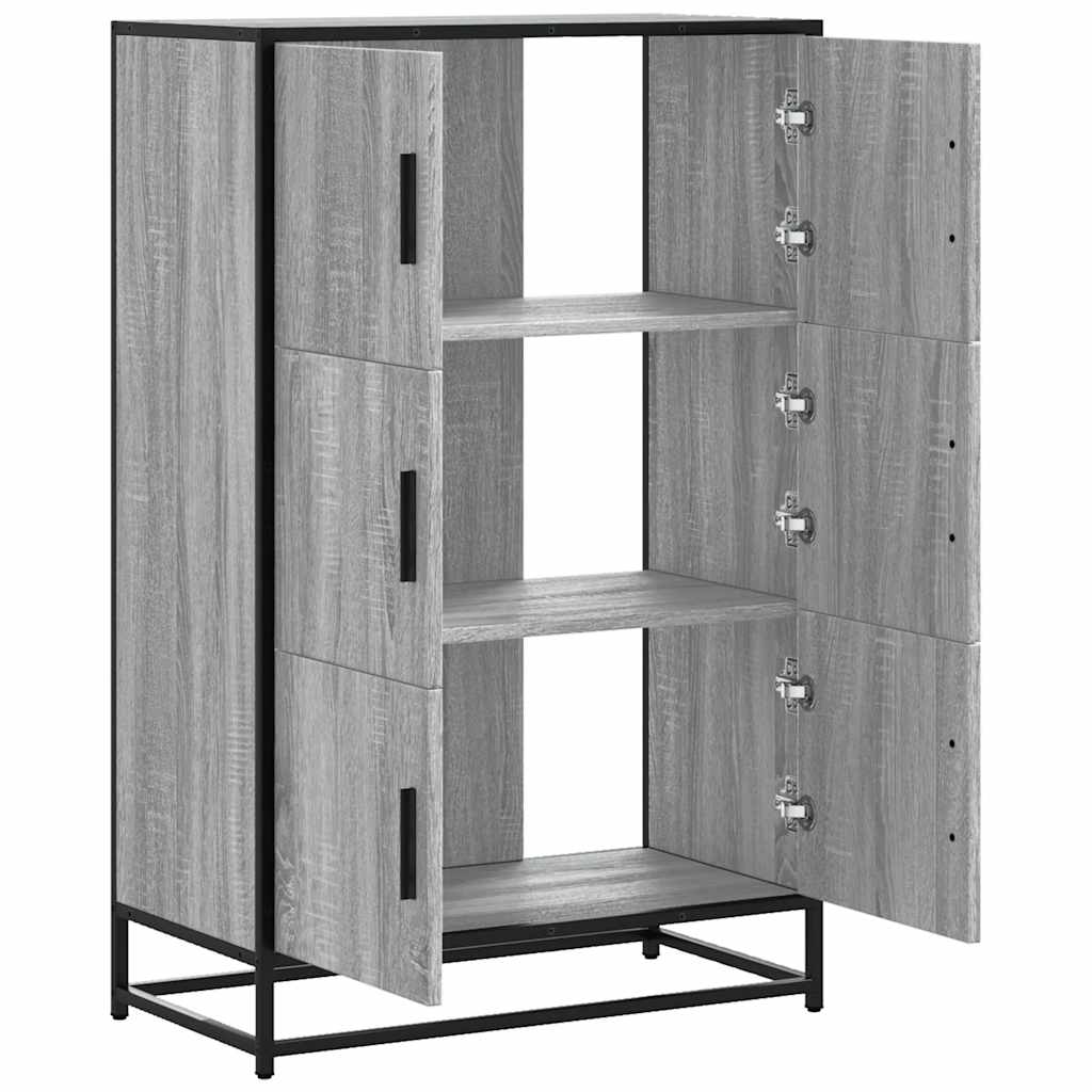 Highboard Grey Sonoma Κατασκευασμένο ξύλο και μέταλλο