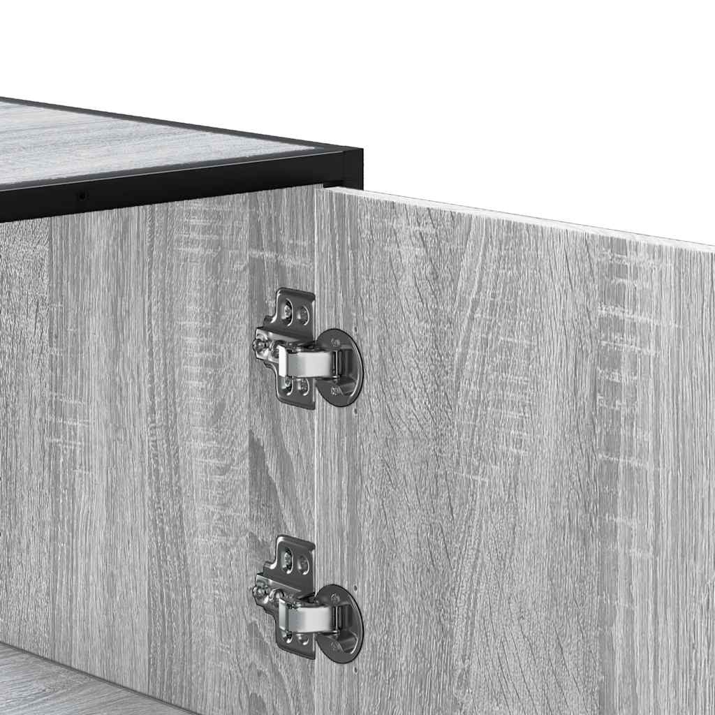 Highboard Grey Sonoma Κατασκευασμένο ξύλο και μέταλλο