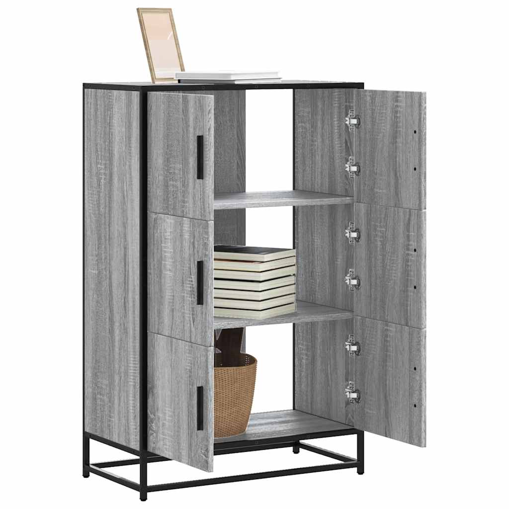 Highboard Grey Sonoma Κατασκευασμένο ξύλο και μέταλλο