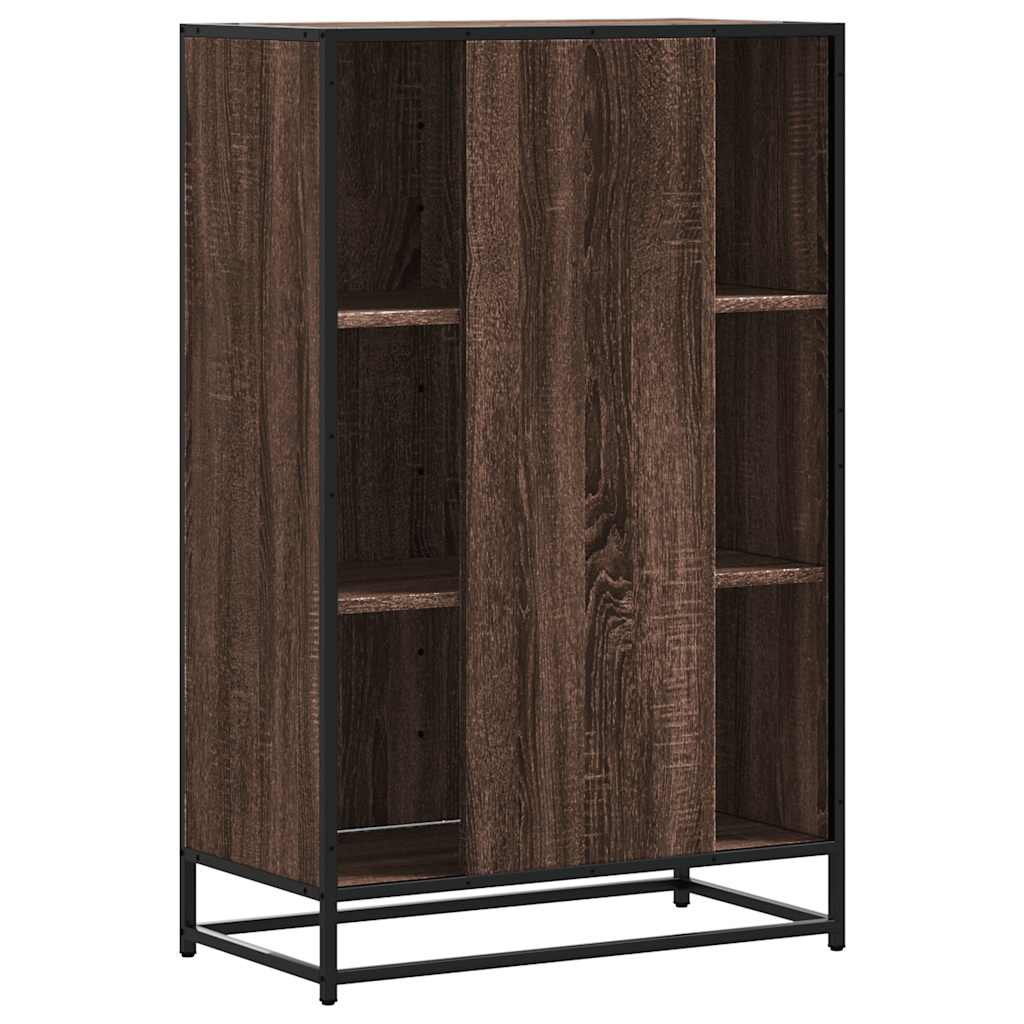 Highboard καφέ δρυς Κατασκευασμένο ξύλο και μέταλλο