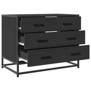 ντουλάπι συρταριών  Μαύρο 70x41x56 cm Κατασκευασμένο ξύλο