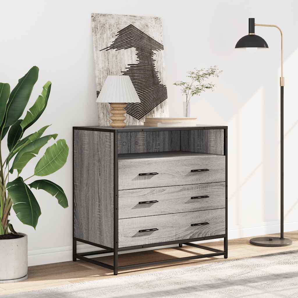 Συρταριέρα Γκρι sonoma 70x41x70 εκ. από Επεξεργασμένο Ξύλο - Pakobazaar
