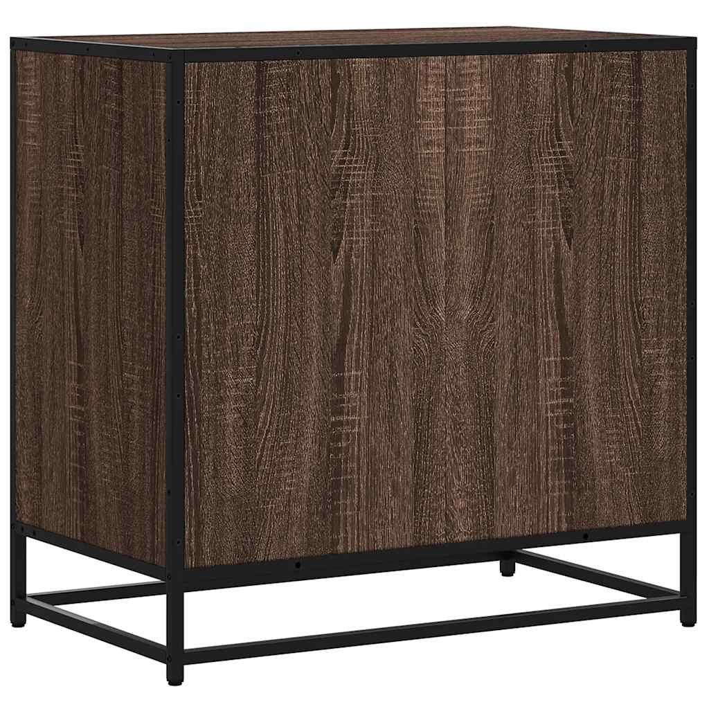 Συρταριέρα Καφέ Δρυς 70x41x70 εκ. από Επεξεργασμένο Ξύλο