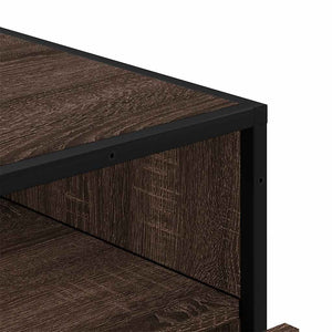 Συρταριέρα Καφέ Δρυς 70x41x70 εκ. από Επεξεργασμένο Ξύλο