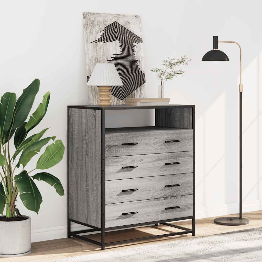 Συρταριέρα Γκρι sonoma 70x41x83,5 εκ. από Επεξεργασμένο Ξύλο - Pakobazaar