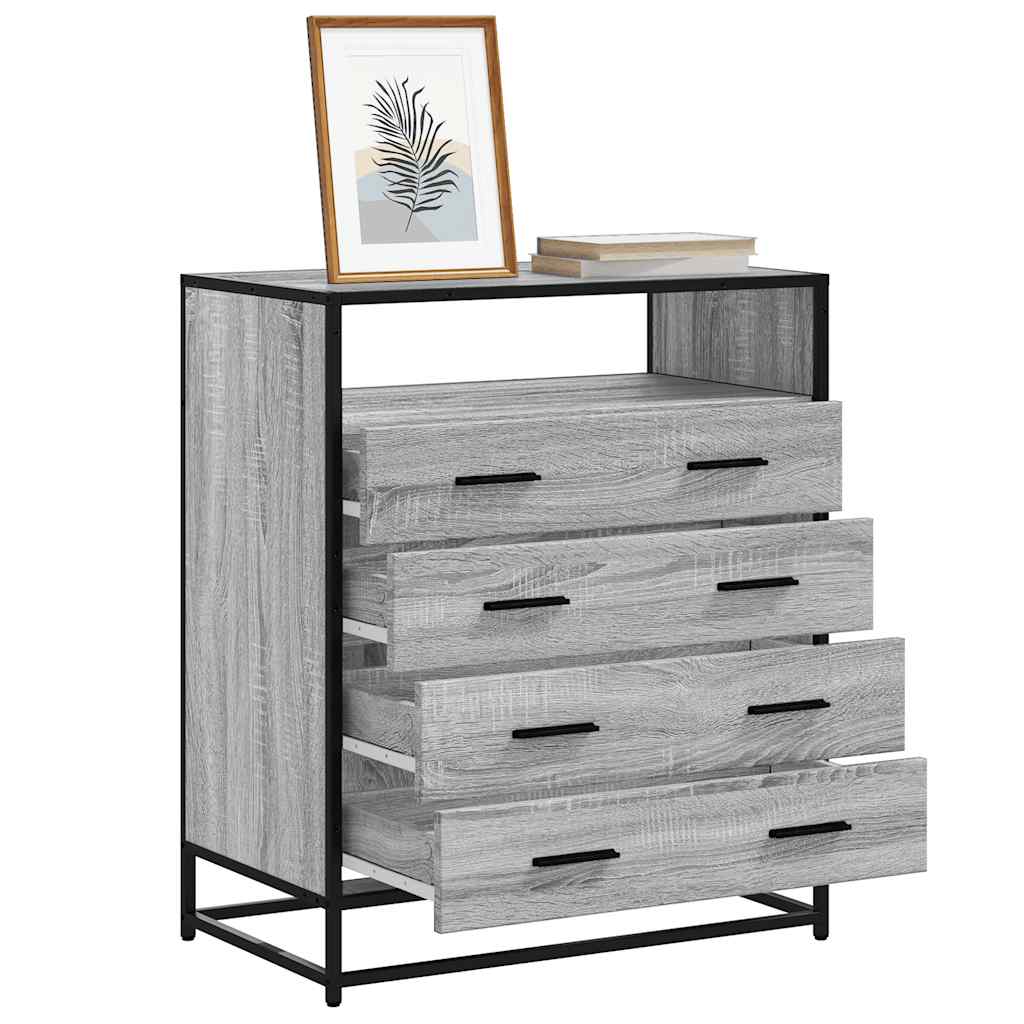 Συρταριέρα Γκρι sonoma 70x41x83,5 εκ. από Επεξεργασμένο Ξύλο - Pakobazaar