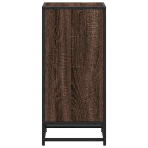 Ντουλάπι βιβλίων καφέ δρυς 40x35x76 cm Ξύλινο μηχανουργικό ξύλο