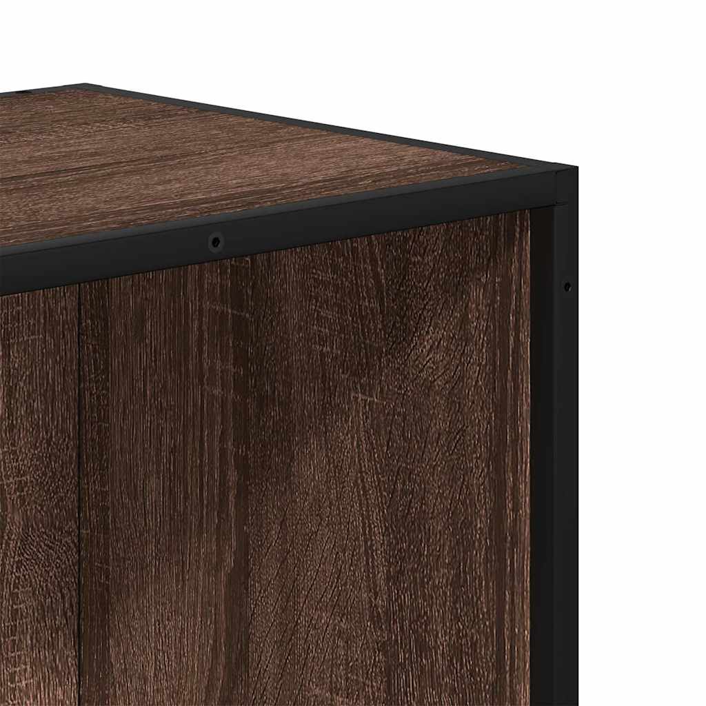 Ντουλάπι βιβλίων καφέ δρυς 40x35x76 cm Ξύλινο μηχανουργικό ξύλο