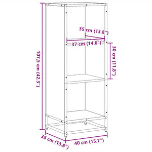 Ντουλάπι βιβλίων Sonoma Oak 40x35x107,5 cm Κατασκευασμένο ξύλο - Pakobazaar